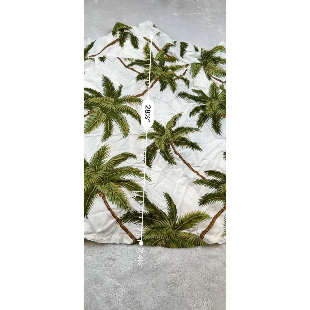 Hilo Hattie The Hawaiian Original Palm Tree Aloha Shirt Men's Large - Picture 6 of 6